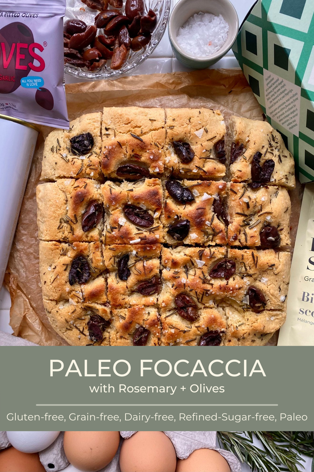 Paleo Rosemary Olive Focaccia Recipe with Stellar Eats Biscuit Mix | Coco Market