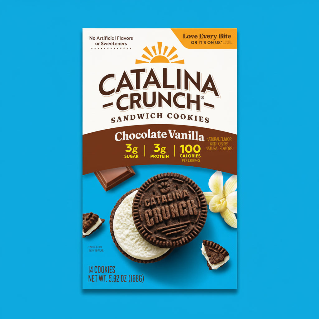 Catalina Crunch - Keto Sandwich Cookies: Chocolate Vanilla | Coco