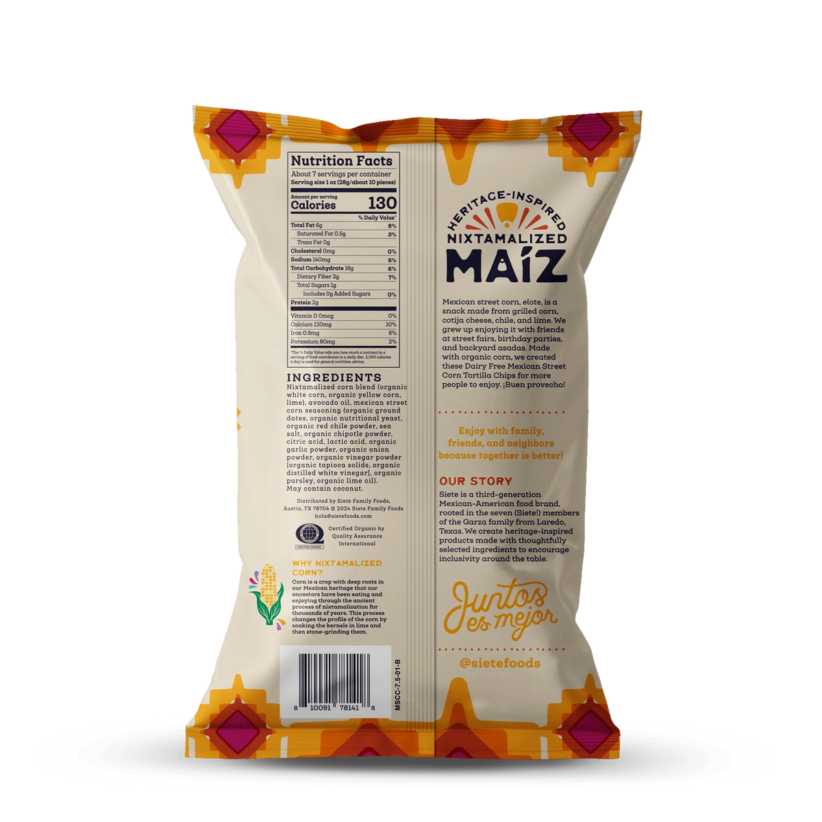 Siete - Maiz Corn Tortilla Chips | Coco Market