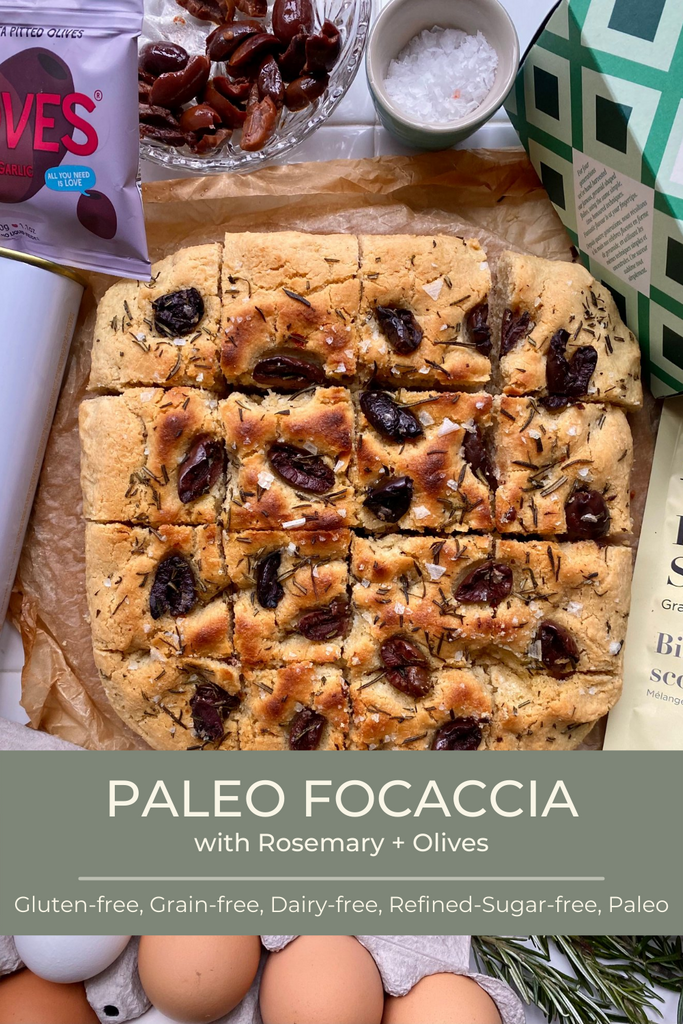 Paleo Rosemary Olive Focaccia Recipe with Stellar Eats Biscuit Mix Recipe