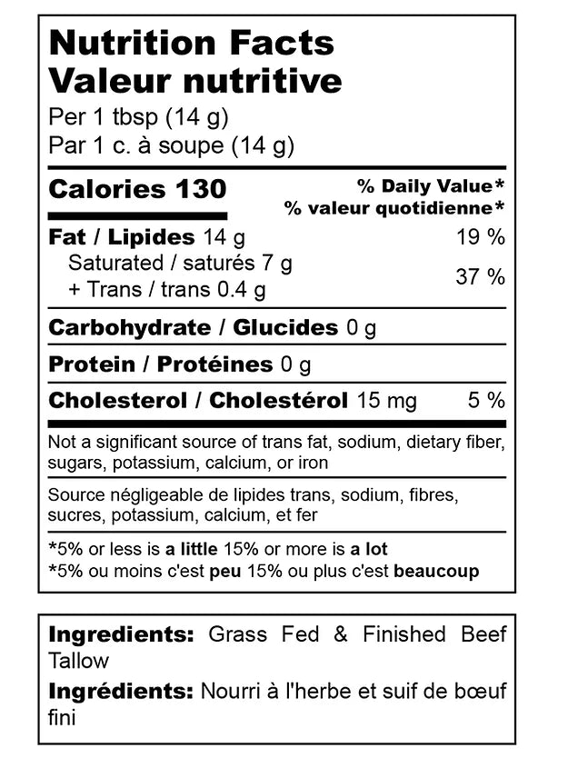 Allfat - Grass-Fed Canadian Beef Tallow