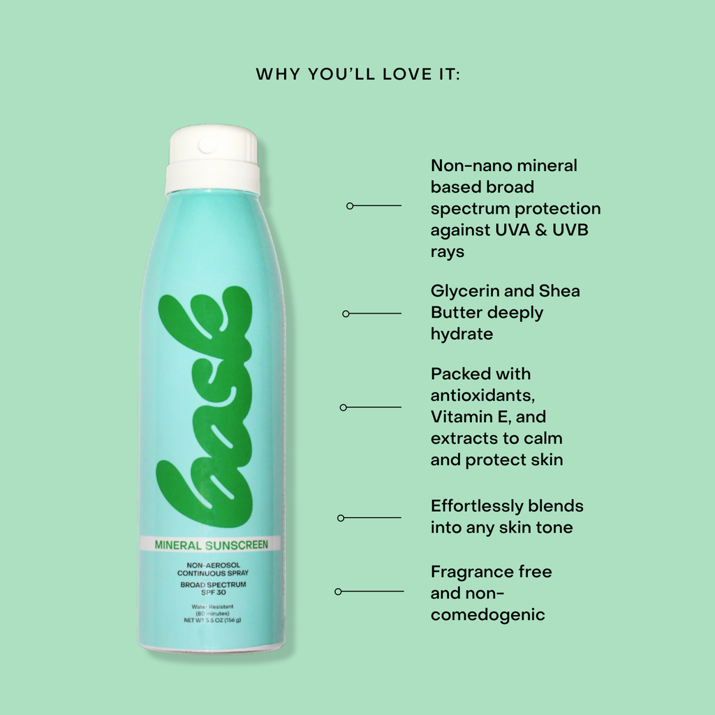 Bask Sunscreen - Bask SPF 30 Mineral Non-Aerosol Spray