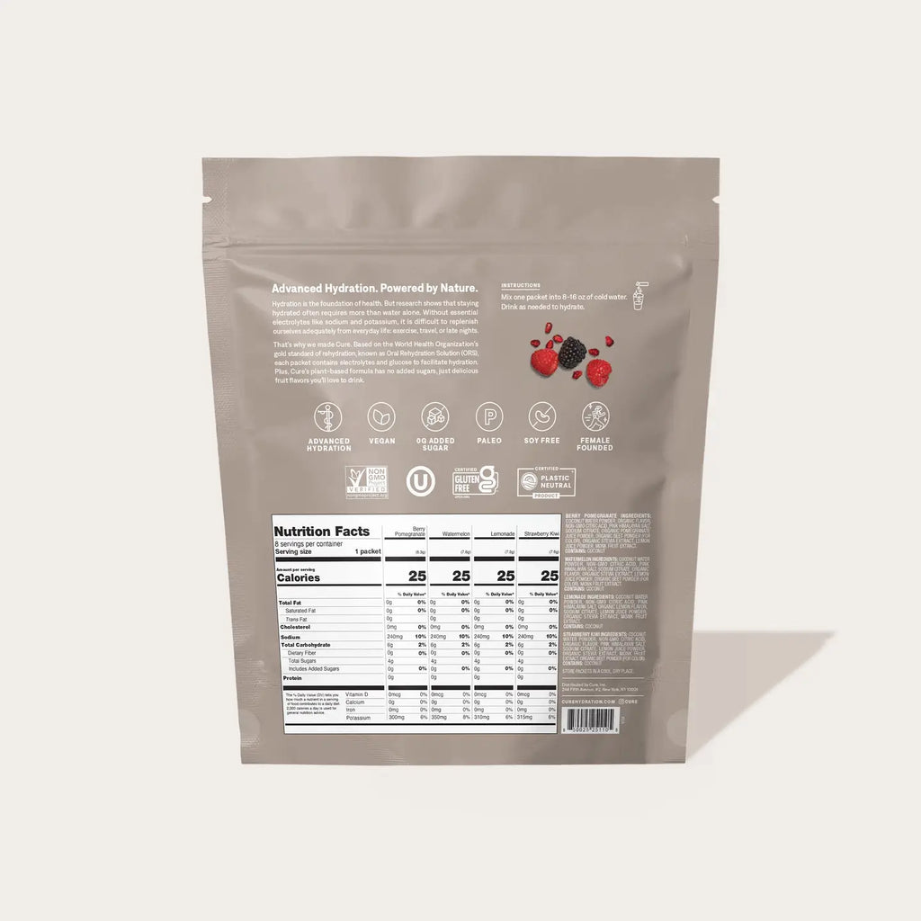 Cure - Hydrating Electrolyte Mix: 8-Count Variety Pack