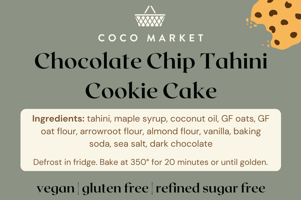 Giant Chocolate Chip Tahini Cookie Cake | Dough