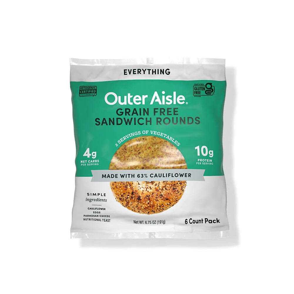 Outer Aisle - Cauliflower Sandwich Thins: Everything