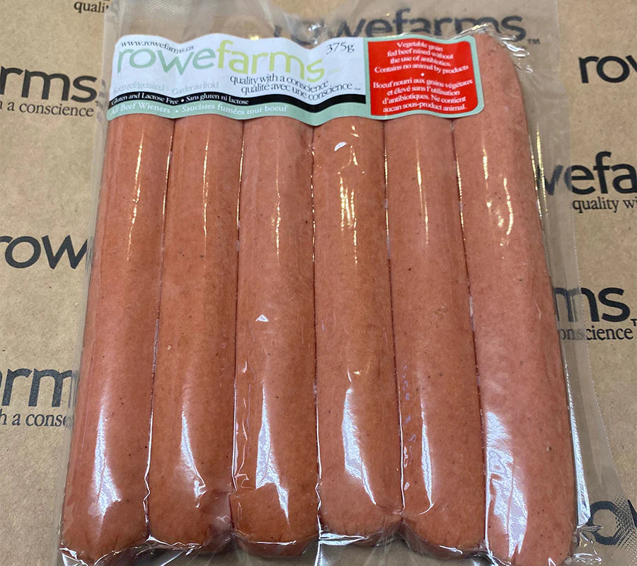 Rowe Farms - Frozen Beef Hot Dogs