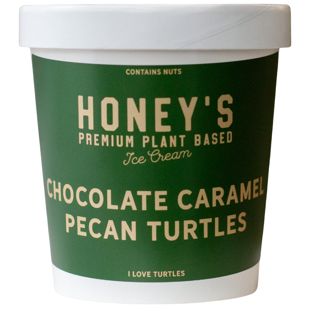 Honey's - Plant-Based Ice Cream: Chocolate Caramel Pecan Turtles