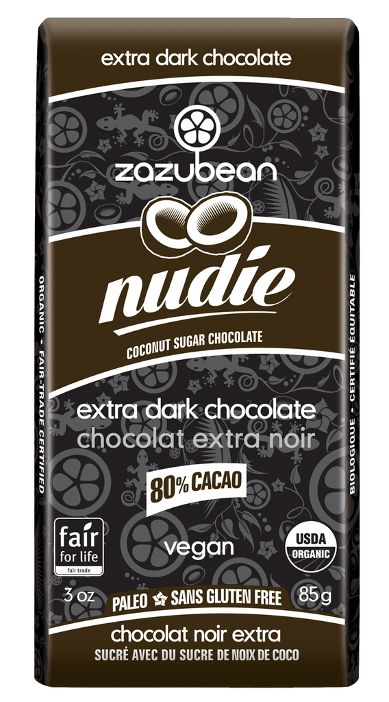 Zazubean: Nudie 80% Chocolate Bar