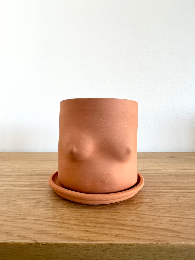 Terracotta Boob Pot 5"