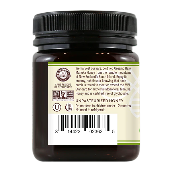 Wedderspoon - Organic Raw Monofloral Manuka Honey