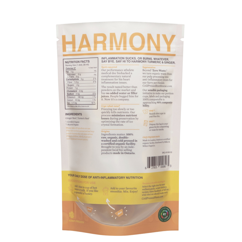 Root Rescue Wellness - Harmony (Turmeric and Ginger) Shots